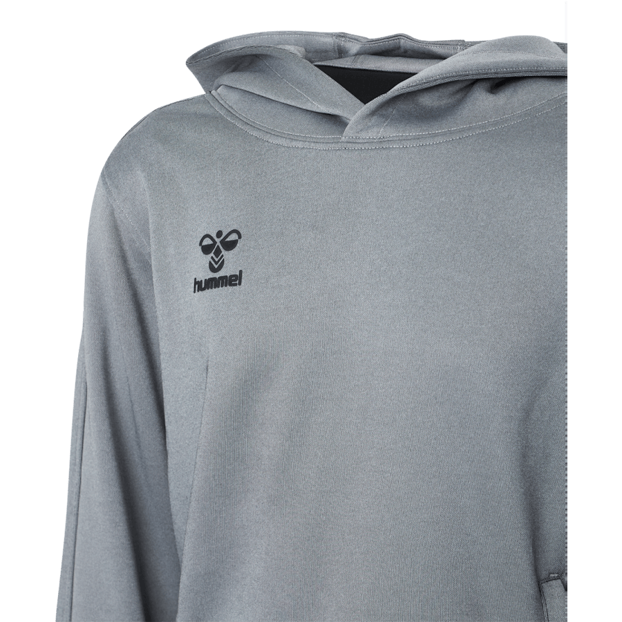 Hmlcore Xk Poly Kids Sweat Hoo Grey Melange - Bild 4
