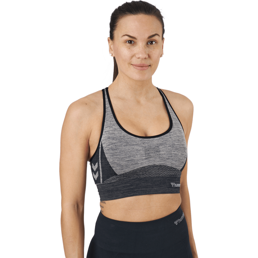 Hmlclea Seamless Sports Top Chateau Gray/black Melange