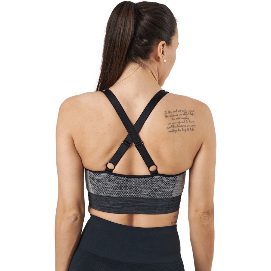 Hmlclea Seamless Sports Top Chateau Gray/black Melange - Bild 3