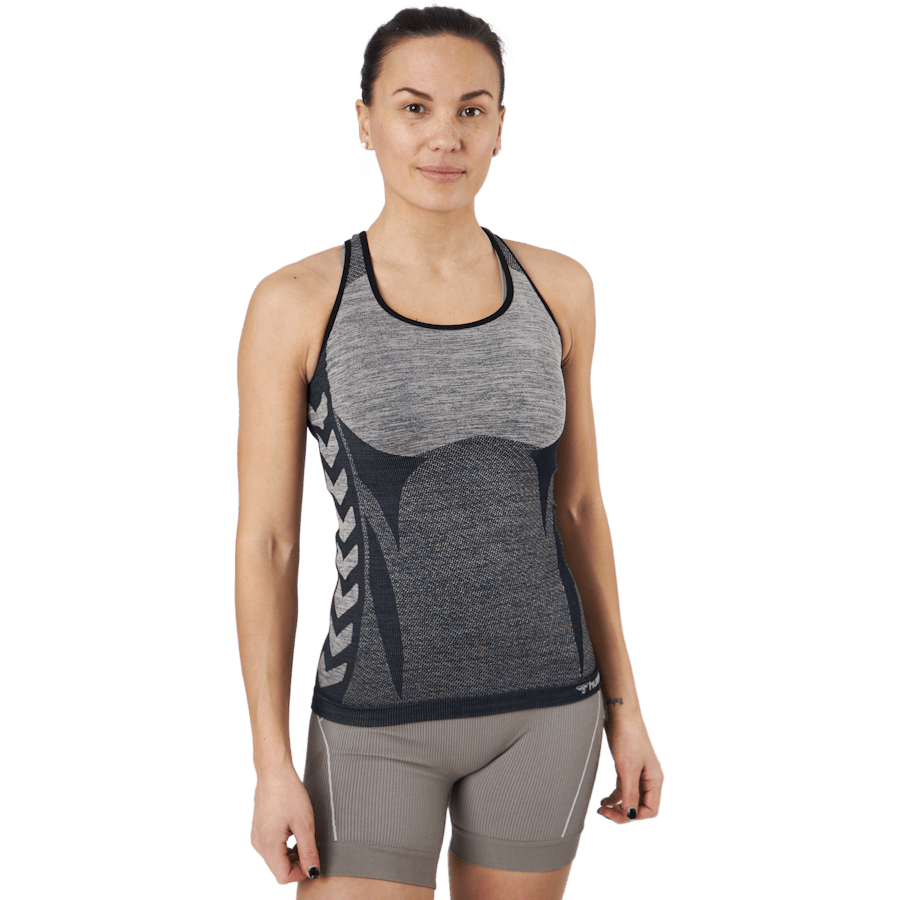 Hmlclea Seamless Top Chateau Gray/black Melange