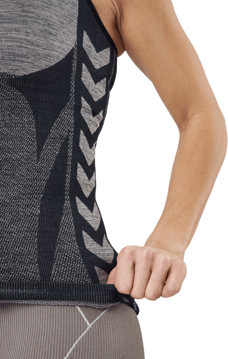 Hmlclea Seamless Top Chateau Gray/black Melange - Bild 5