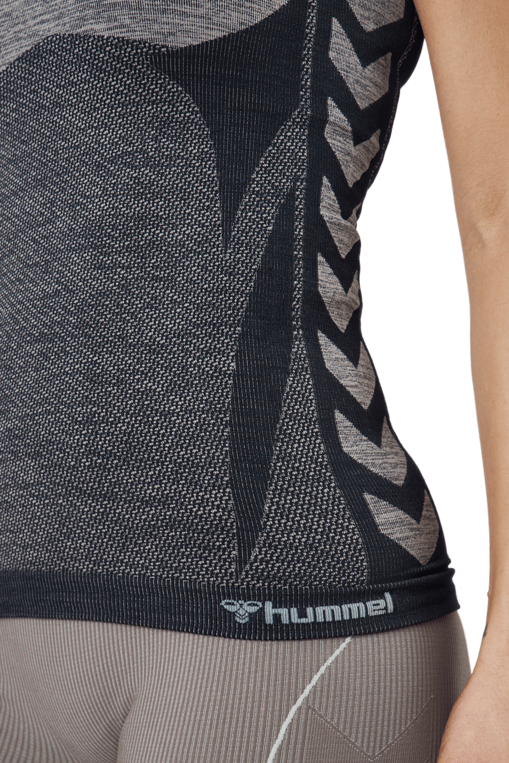 Hmlclea Seamless Top Chateau Gray/black Melange - Bild 6