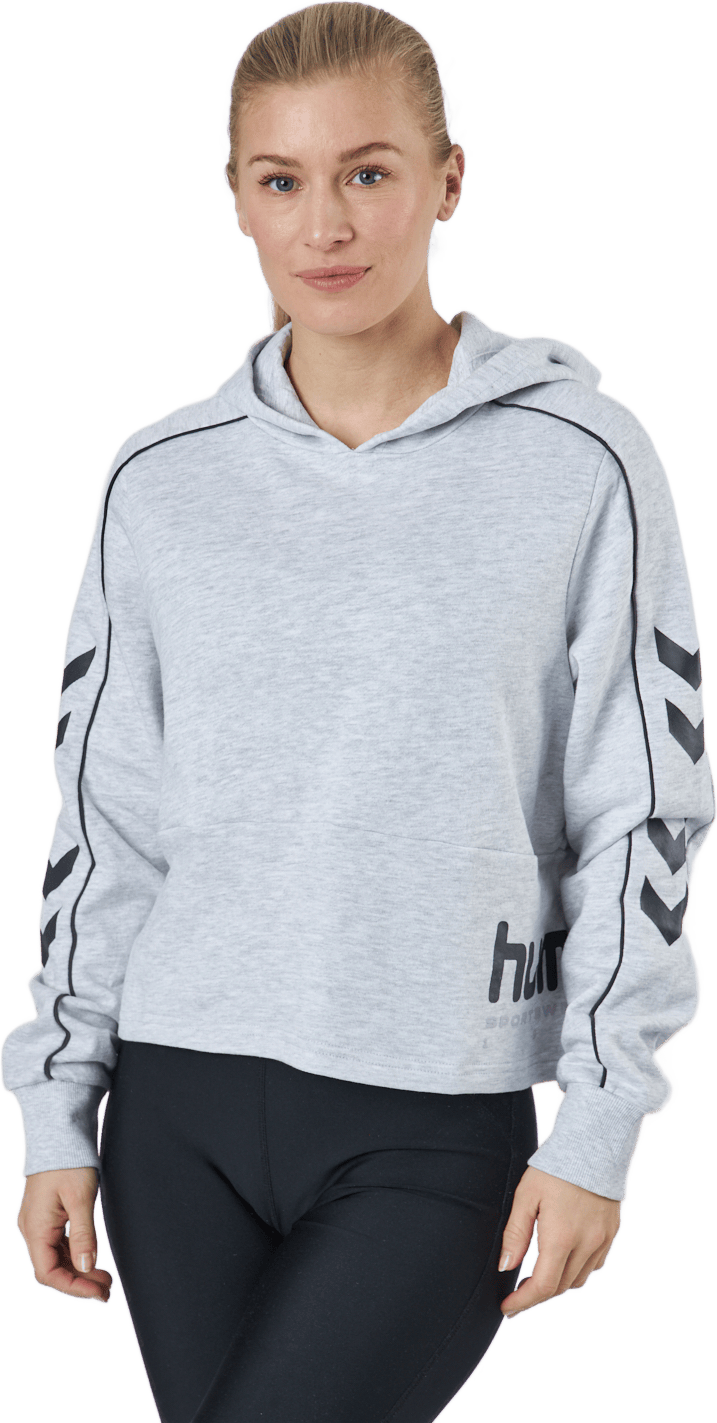 Hmllgc Yoko Cropped Hoodie Light Grey Melange