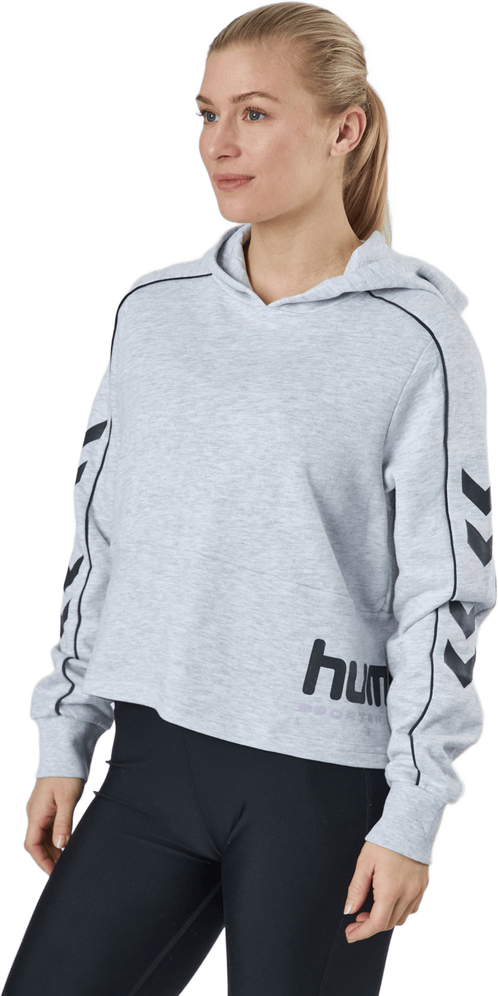 Hmllgc Yoko Cropped Hoodie Light Grey Melange - Bild 2