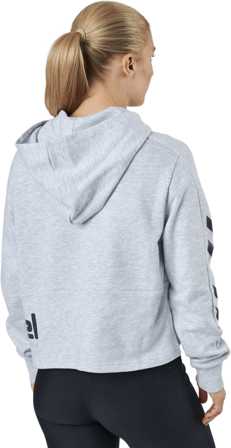 Hmllgc Yoko Cropped Hoodie Light Grey Melange - Bild 3