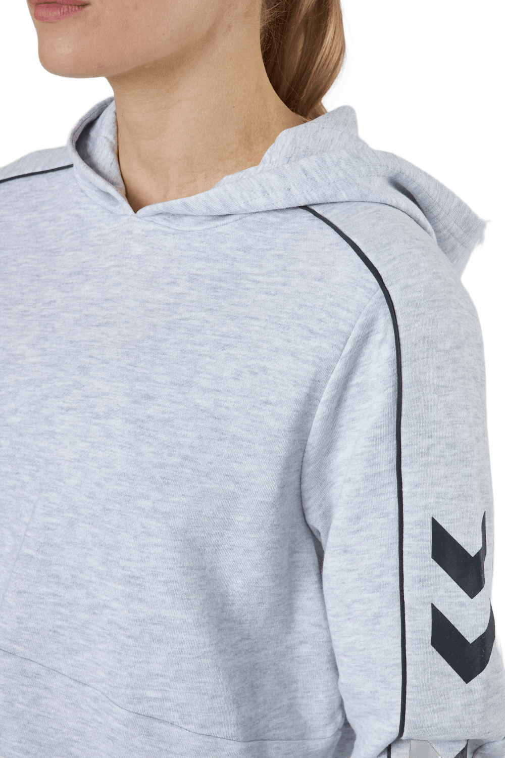 Hmllgc Yoko Cropped Hoodie Light Grey Melange - Bild 4