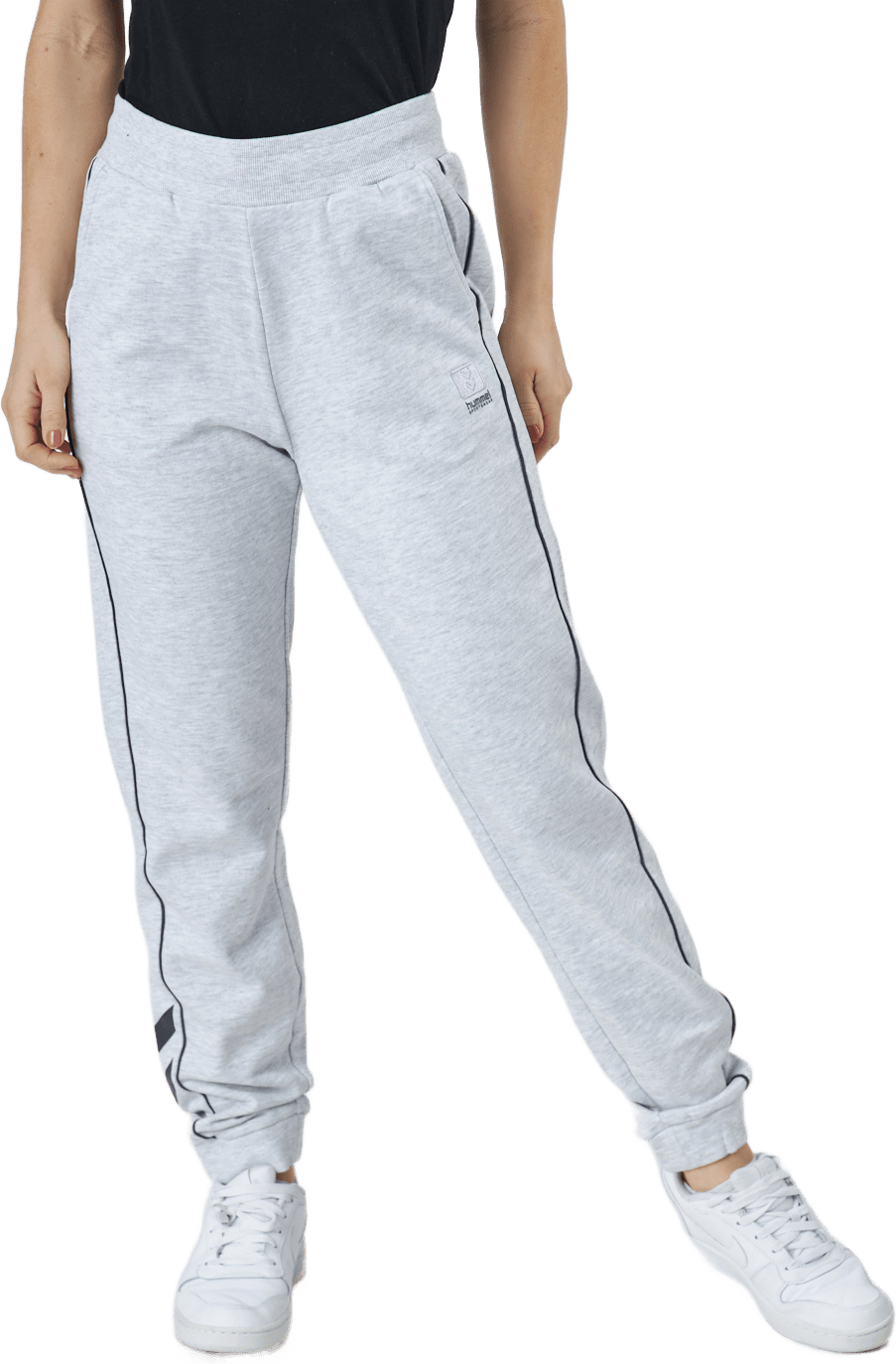 Hmllgc Yoko Regular Pants Light Grey Melange, Female, Apparels, Pants, Grey, XL