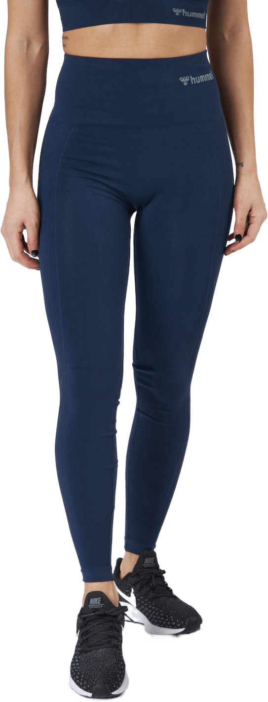 Hmltif Seamless High Waist Tig Black Iris, Female, Abbigliamento, Leggings, Blu, M