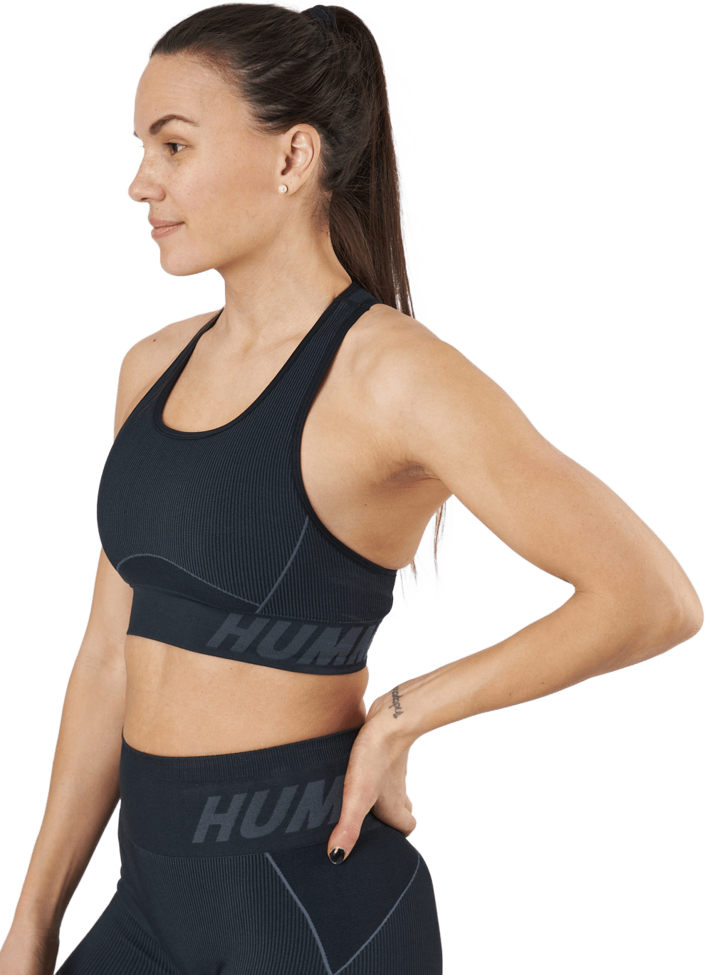 Hmlte Christel Seamless Sports Black/asphalt Melange - Bild 4