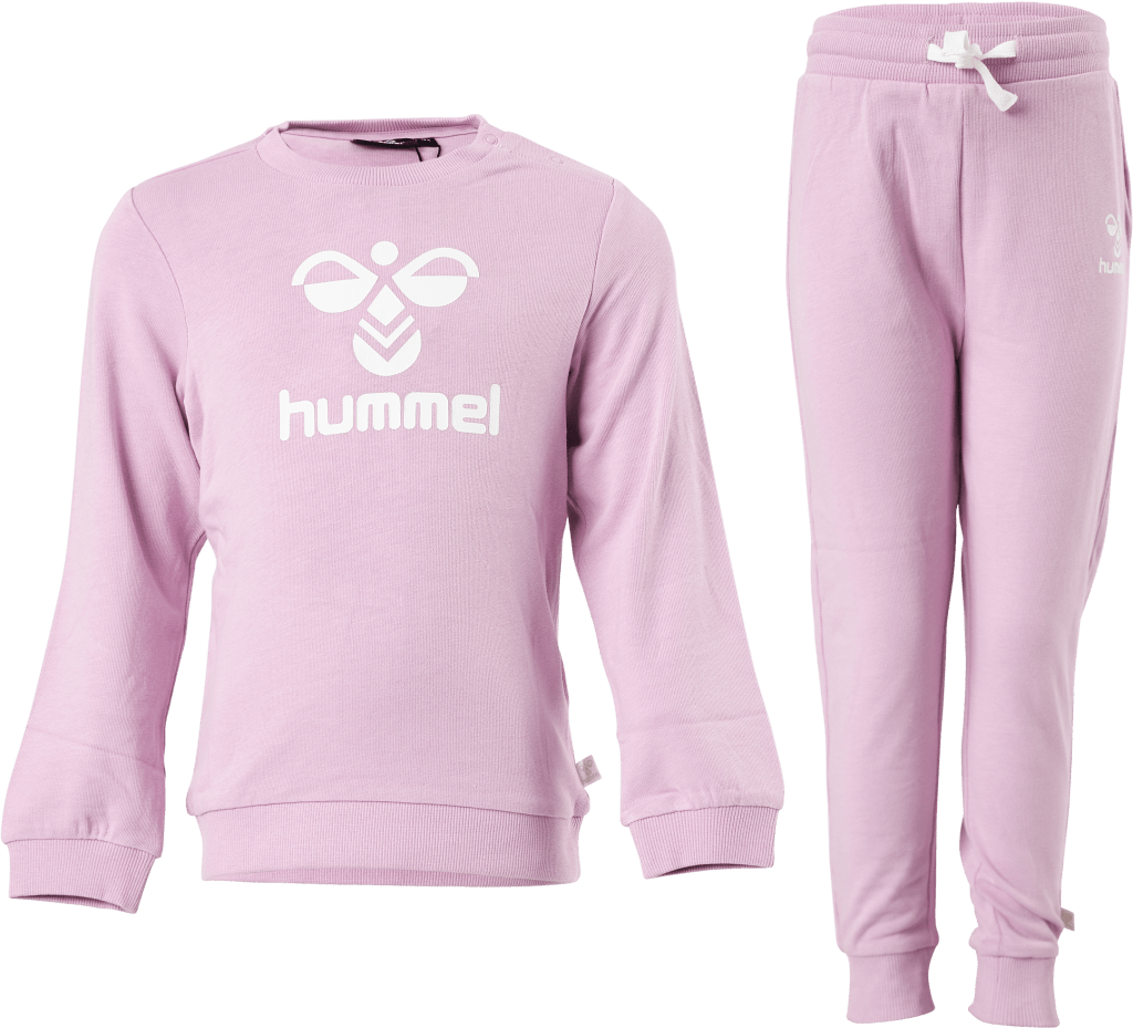 Hmlarine Crewsuit Mauve Mist, Unisex, Apparels, tracksuits & sets, Pink, 104