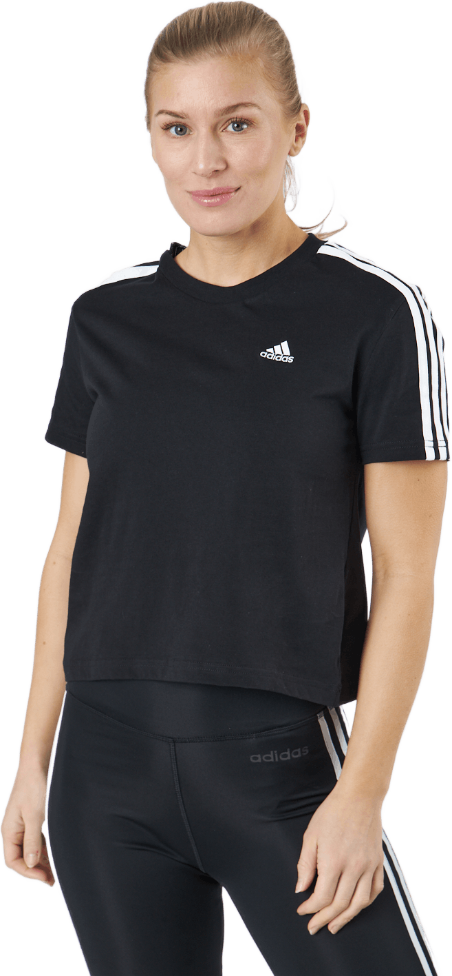 W 3s Cro T Black/white, Female, Apparels, T-shirt, Black, L