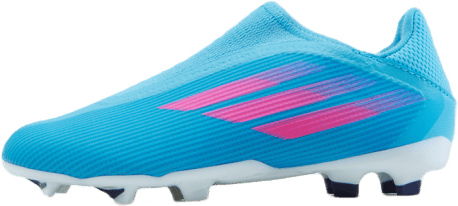 X Speedflow.3 Laceless Firm Ground Boots Sky Rush / Team Shock Pink / Cloud White, Unisex, Shoes, Football shoes, Soccer, White/Pink, UK K 12,5