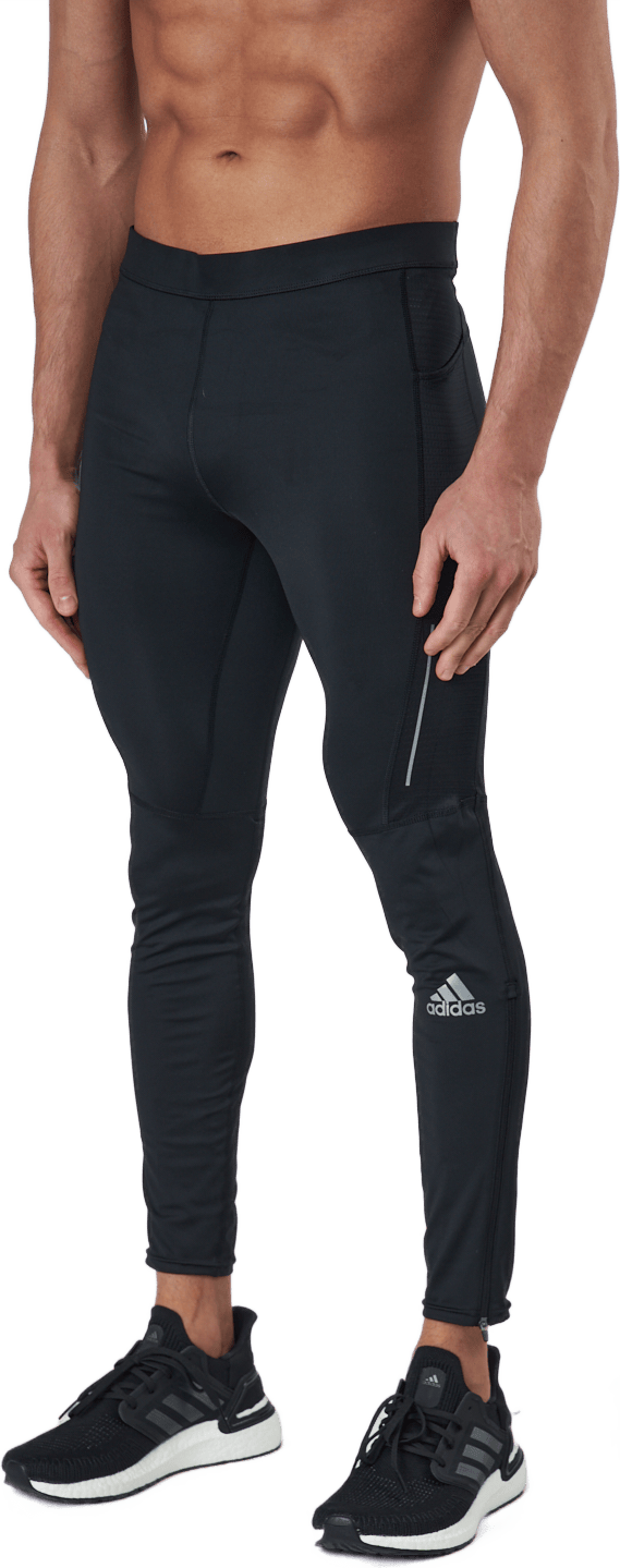 Own The Run Tgt Black/reflective Silver, Male, Apparels, Pants, Running, Black, M