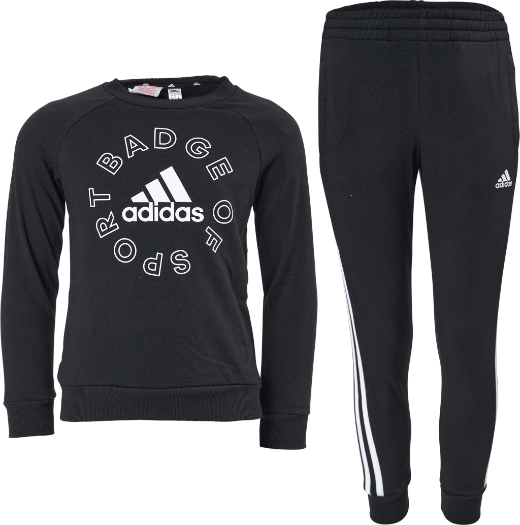 Lk Logo Jog Set Top:black/white Bottom:black/w, Unisex, Klær, Skjorter, Svart, 128