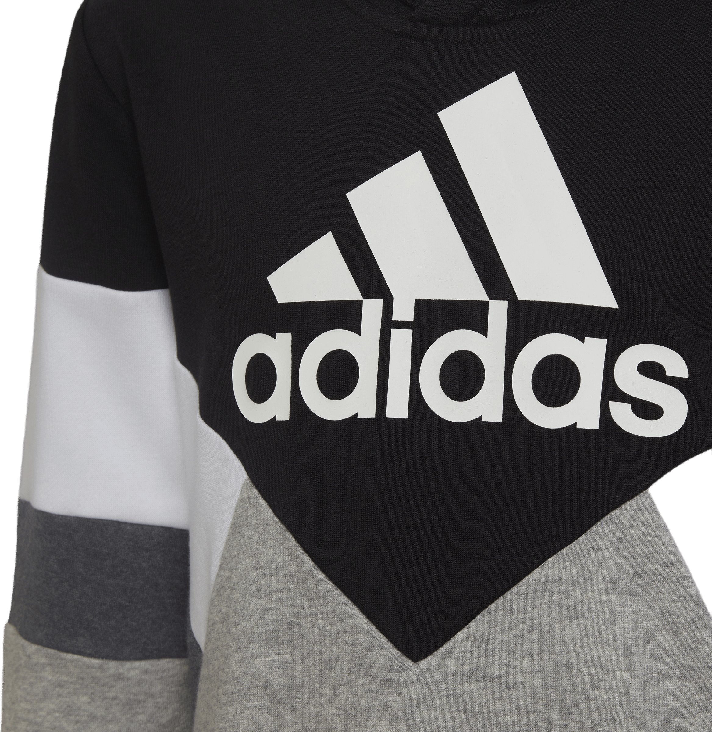 Colorblock Fleece Hoodie Black - Bild 3