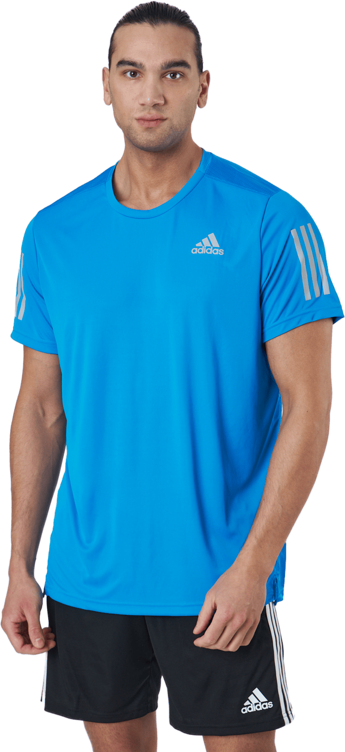 Own The Run Tee Blue Rush/reflective Silver, Male, Odevy, Tričko, Beží, Modrá, L