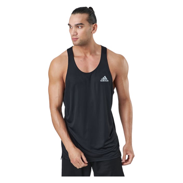 Own The Run Sgl Black/reflective Silver, Male, Klær, Tops, Løping, Svart, XXL