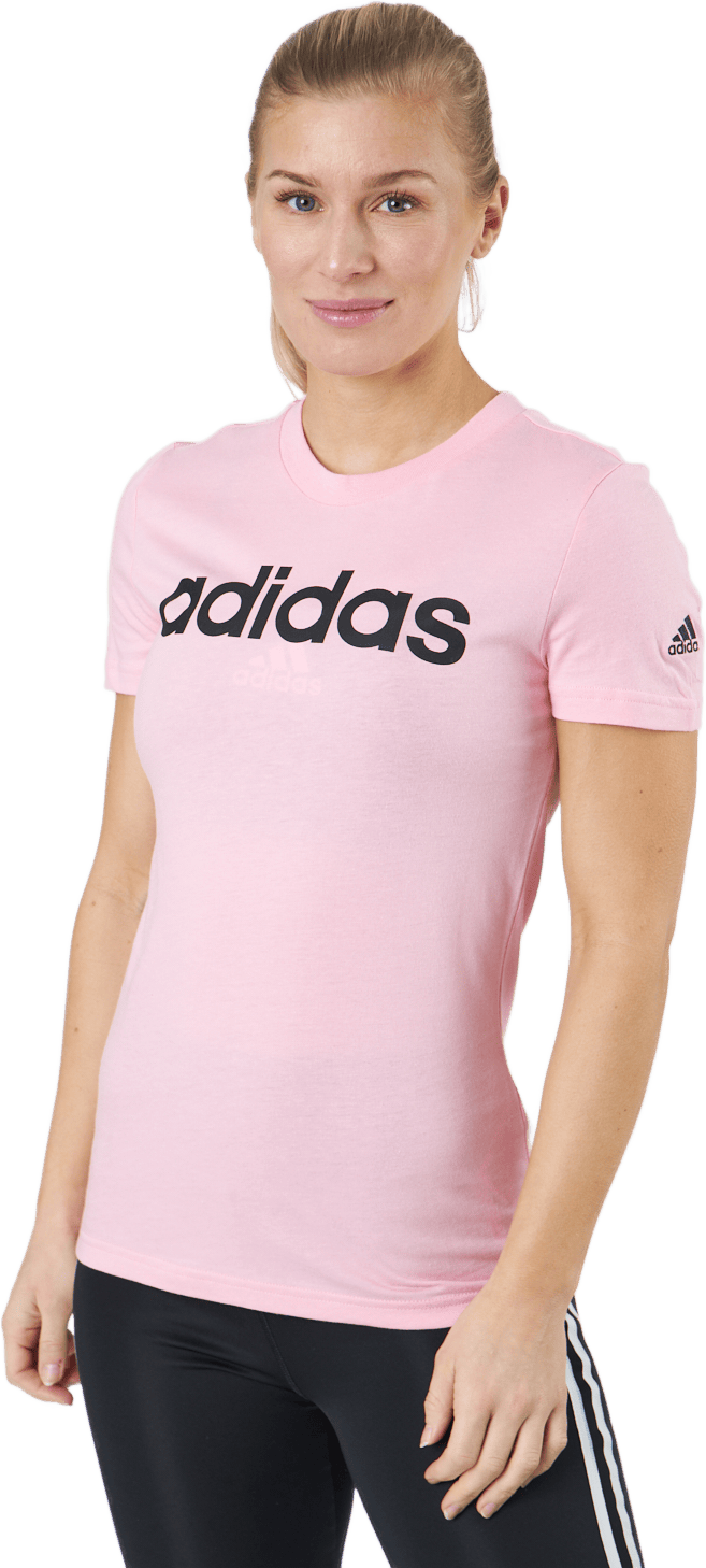 W Lin T Light Pink/black, Female, Apparels, T-shirt, Pink, XXL