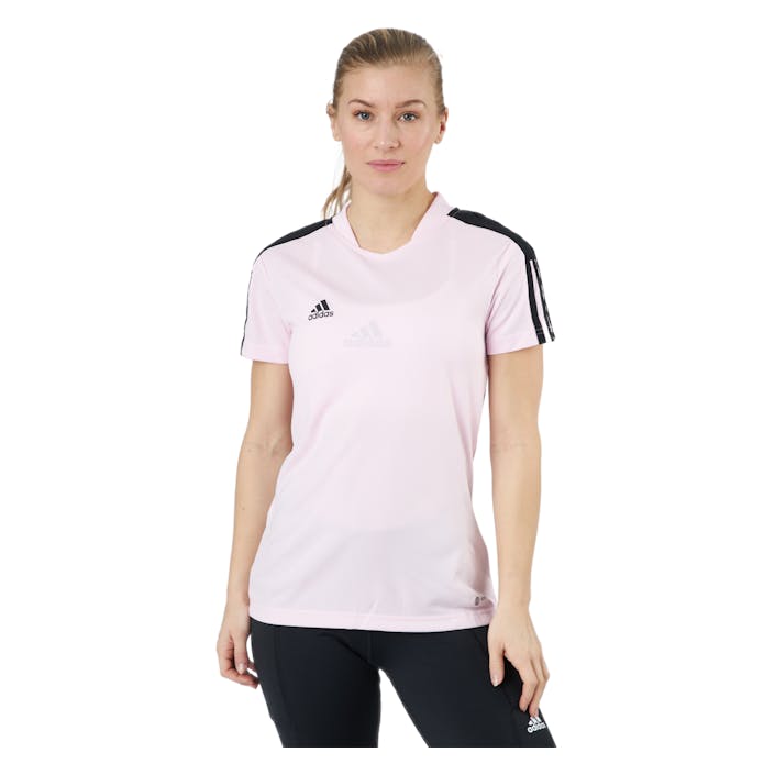 Tiro Tr Jsy Esw Clear Pink, Female, Odzież, Podkoszulek, Piłka nożna, Różowy, M