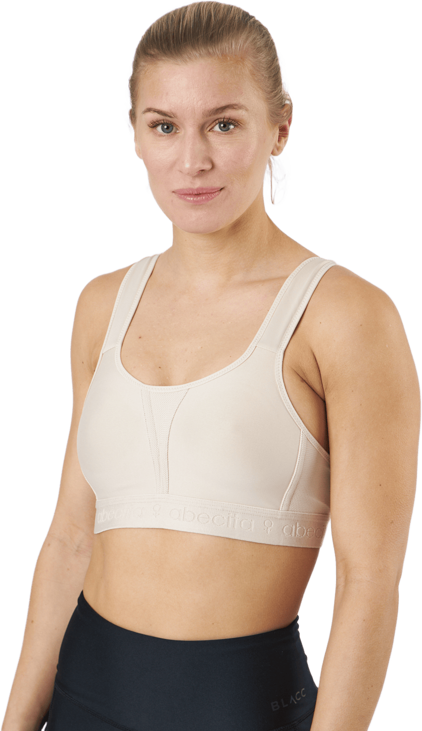 Kimberly Sports Bra Beige, Female, Odzież, Stanik sportowy, Bieganie, Beżowy, 90 E
