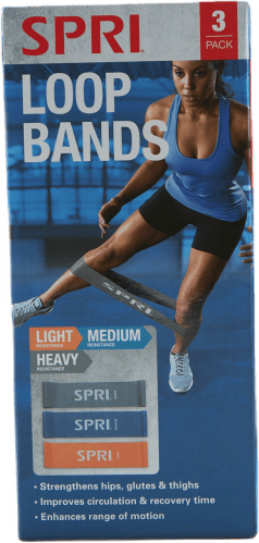 Spri Flat Band Loop Kit 3-pack Multi, Unisex, Equipment, Training equipment, Workout, Blue, ONESIZE