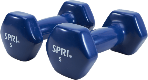 Spri Dumbbells Vinyl 2,3kg/5lb Blue, Unisex, Equipamento, Equipamento de treino, Treino, Azul, ONESIZE