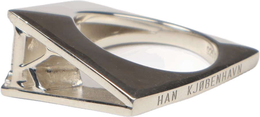 Hk Cut Out Signet Ring Silver