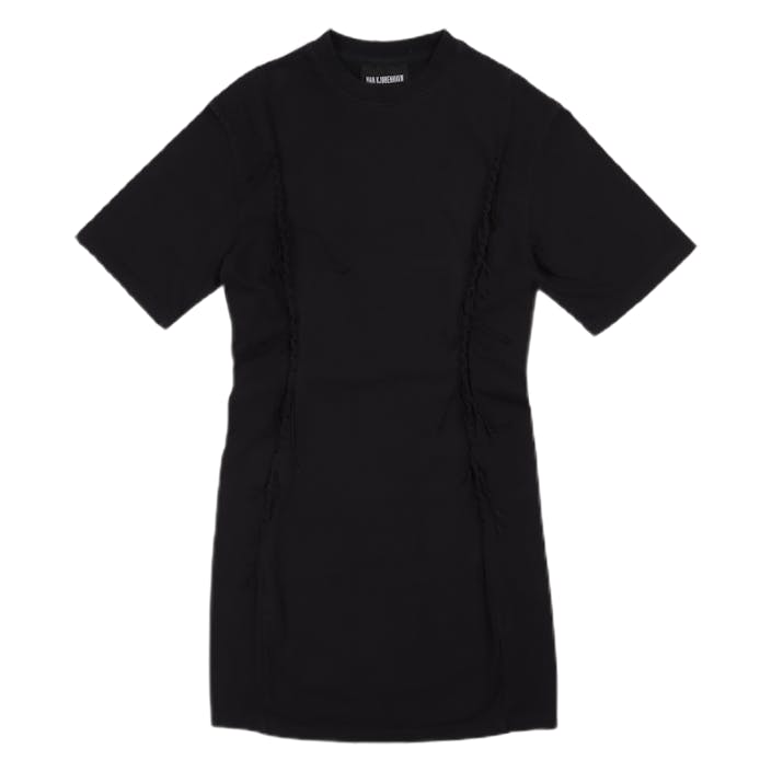 Sharp Jersey Dress Faded Black, Female, Odzież, spódnice i sukienki, Czarny, M