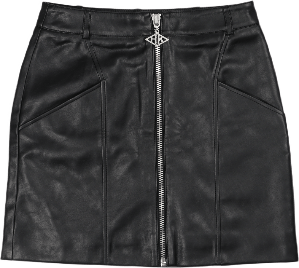 Mini Zip Skirt Black