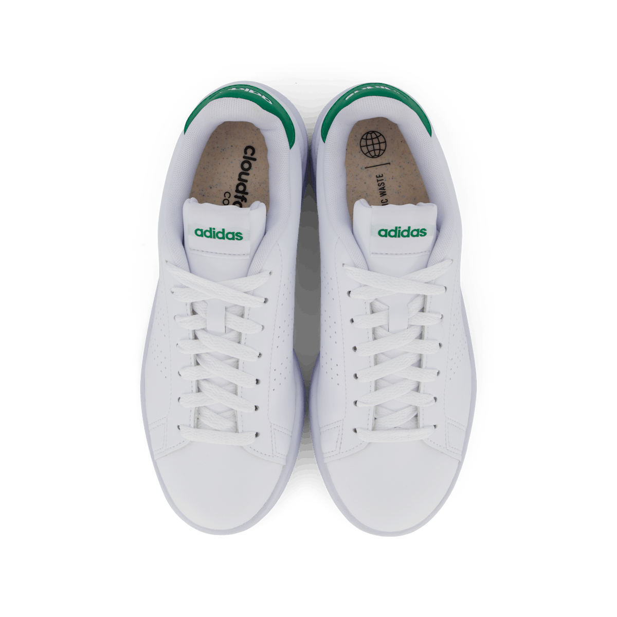 Advantage Shoes Cloud White / Cloud White / Green