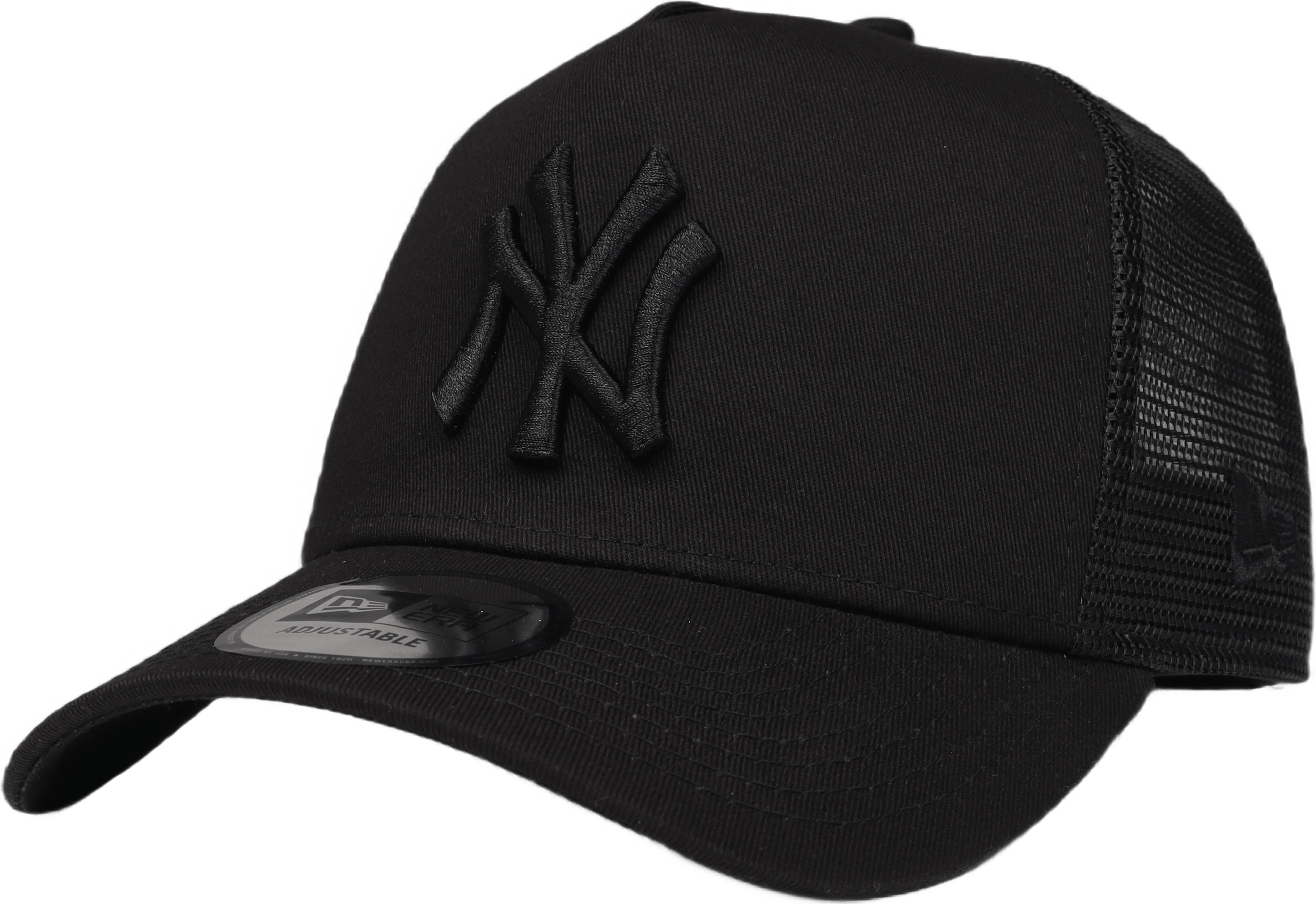 Clean Trucker Yankees Blk/blk Black, Unisex, Vaatteet, hatut ja lakit, Musta, ONESIZE