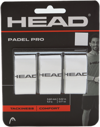 Padel Pro 3 Pcs Pack White, Unisex, Equipment, rackets, Padel, White, ONESIZE