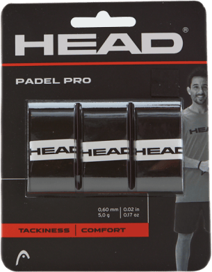 Padel Pro 3 Pcs Pack Black