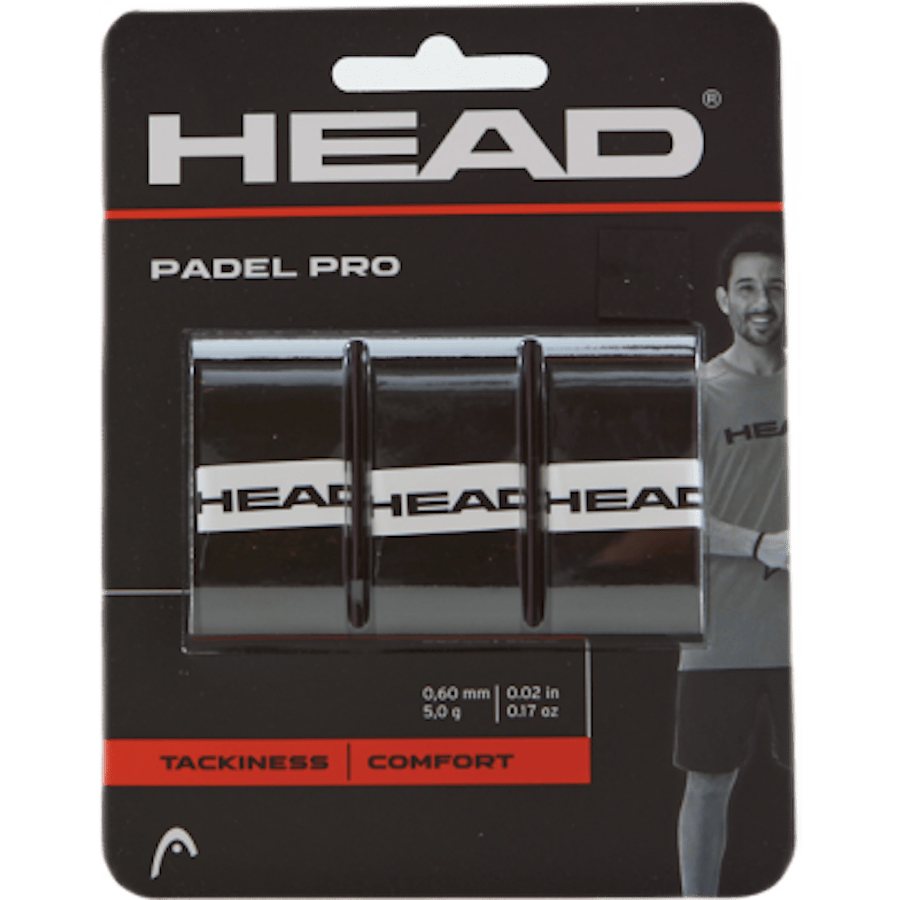 Padel Pro 3 Pcs Pack Black