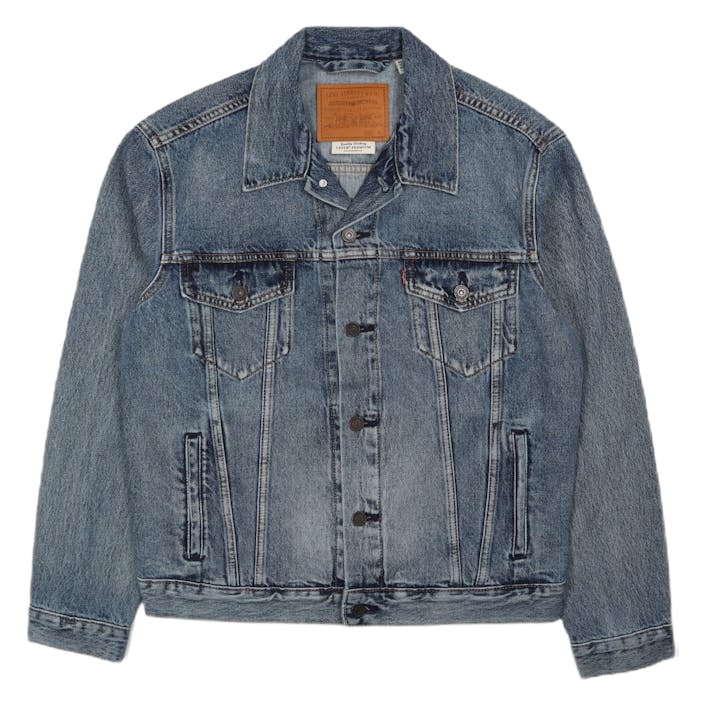 The Trucker Jacket X4786 Skyli X4786 Skyline Trucker, Male, Apparels, jackets, Blue, XL