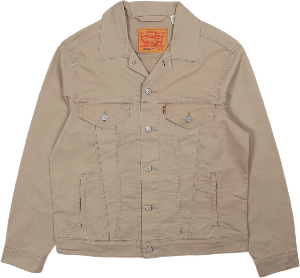 Vintage Fit Trucker Jkt Haysta, Male, Aparelhos, jaquetas, Bege, M