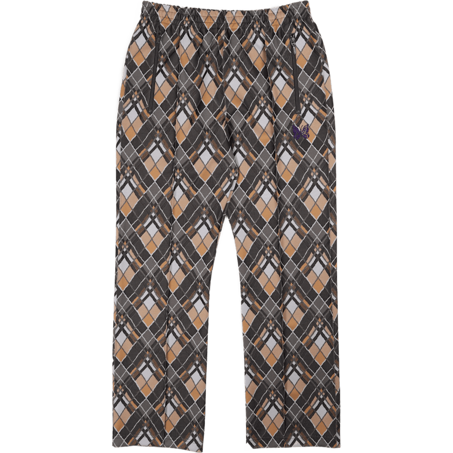 Track Pant Poly Jaquard Bias Plaid