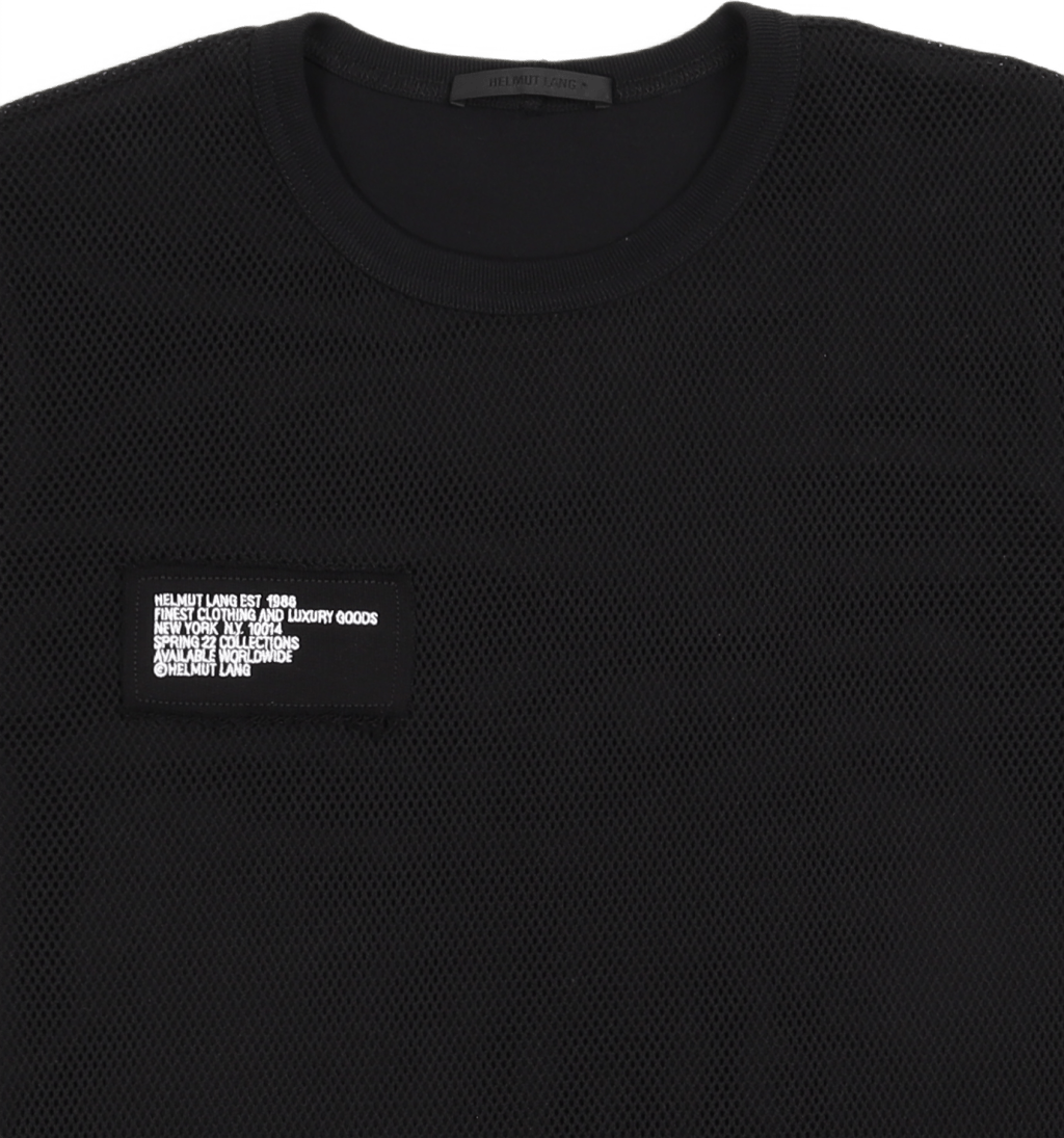 Trapunto Mesh Tee Black - Bild 2