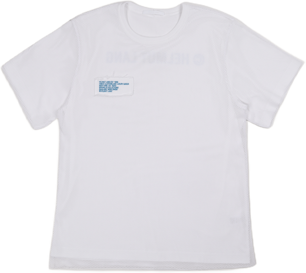 Trapunto Mesh Tee White