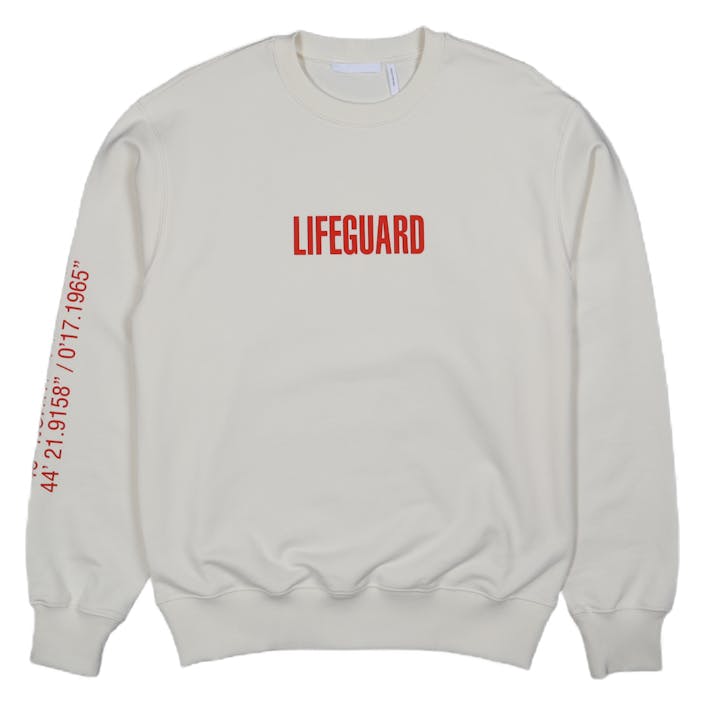 Saved Me Crew Lifeguard Plaster, Male, Odevy, mikiny a mikiny, Biely, L