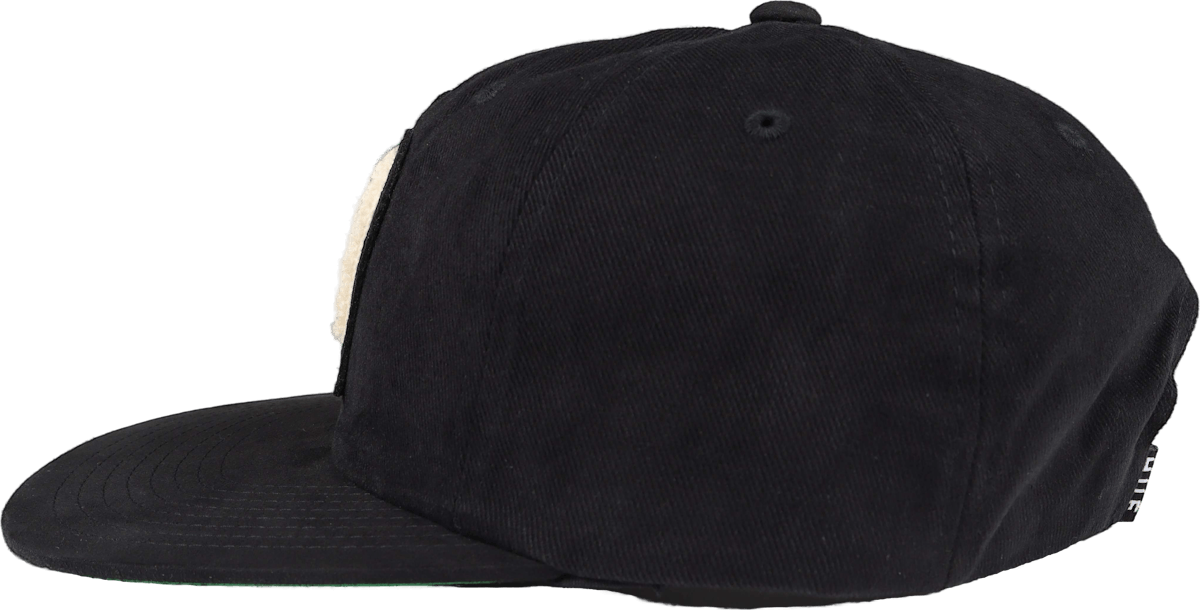 Chenille Patch 6-panel Hat Black