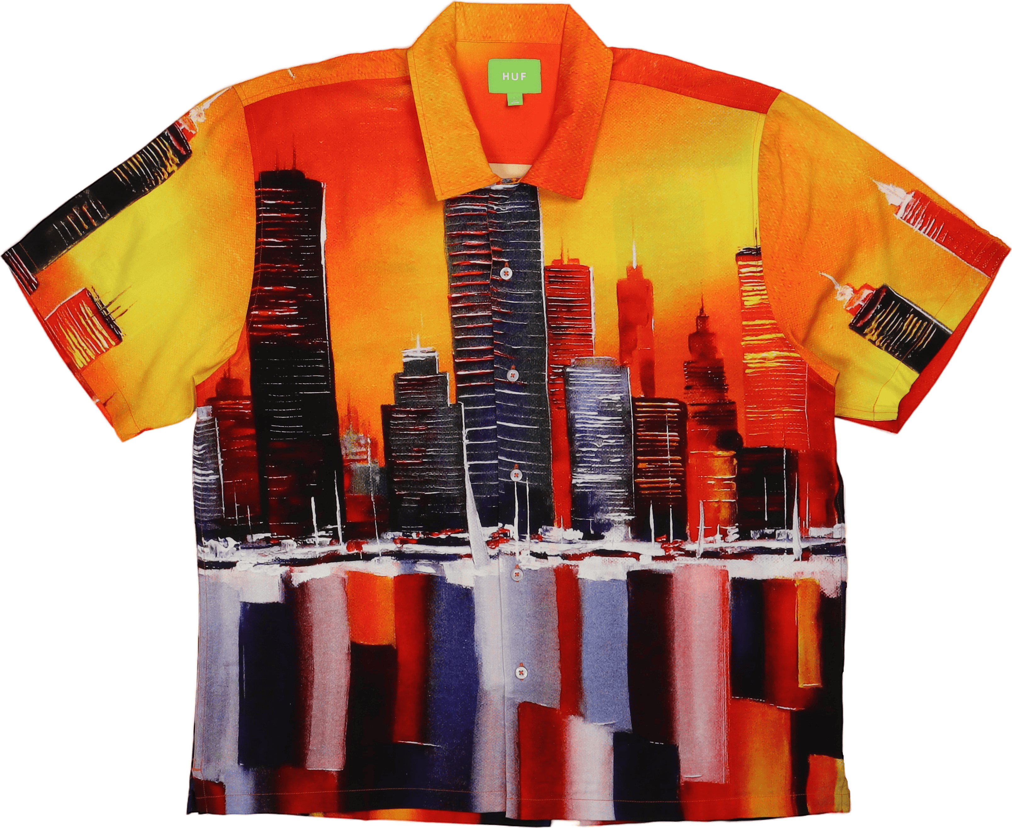 Concrete Jungle S/s Woven Top Orange