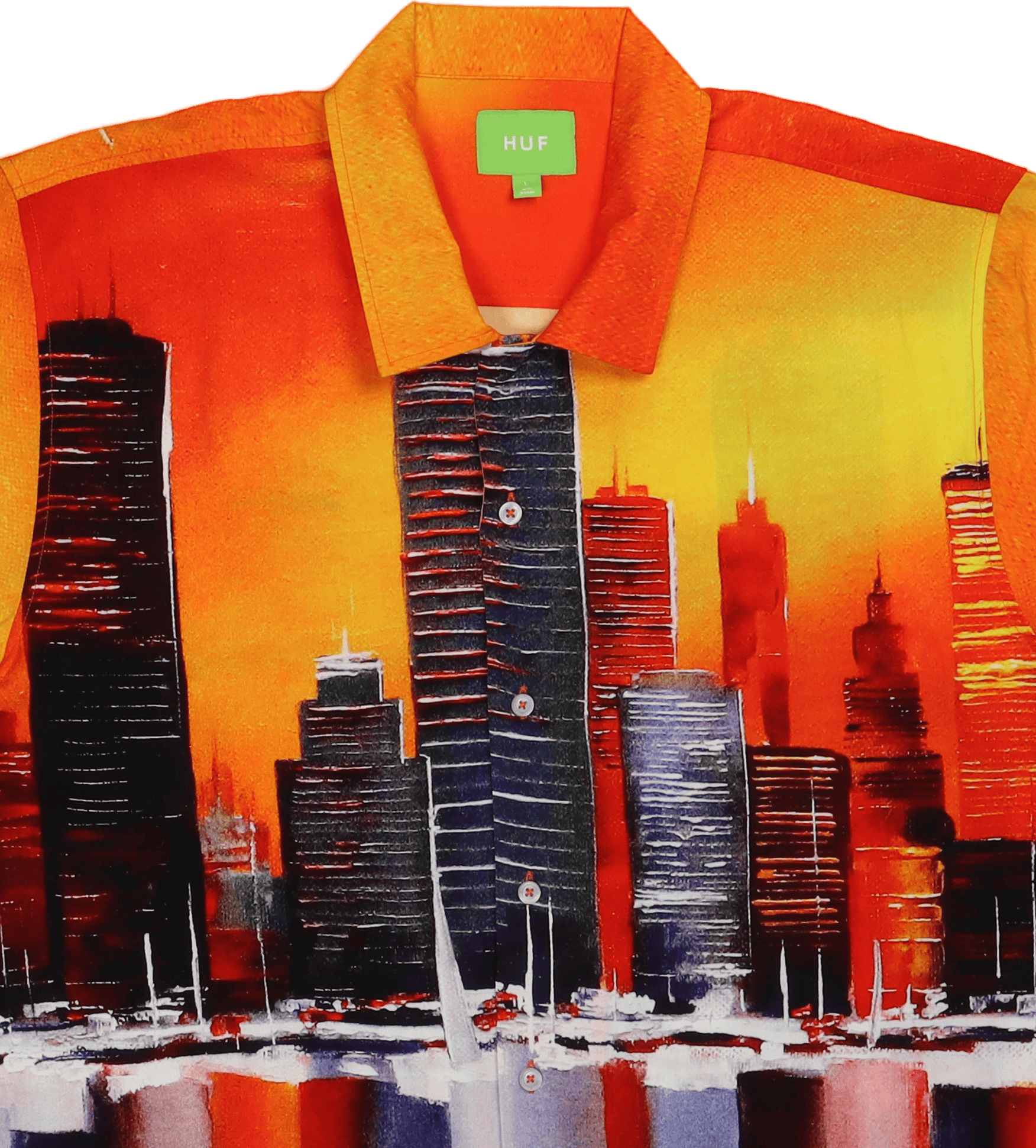 Concrete Jungle S/s Woven Top Orange - Bild 2