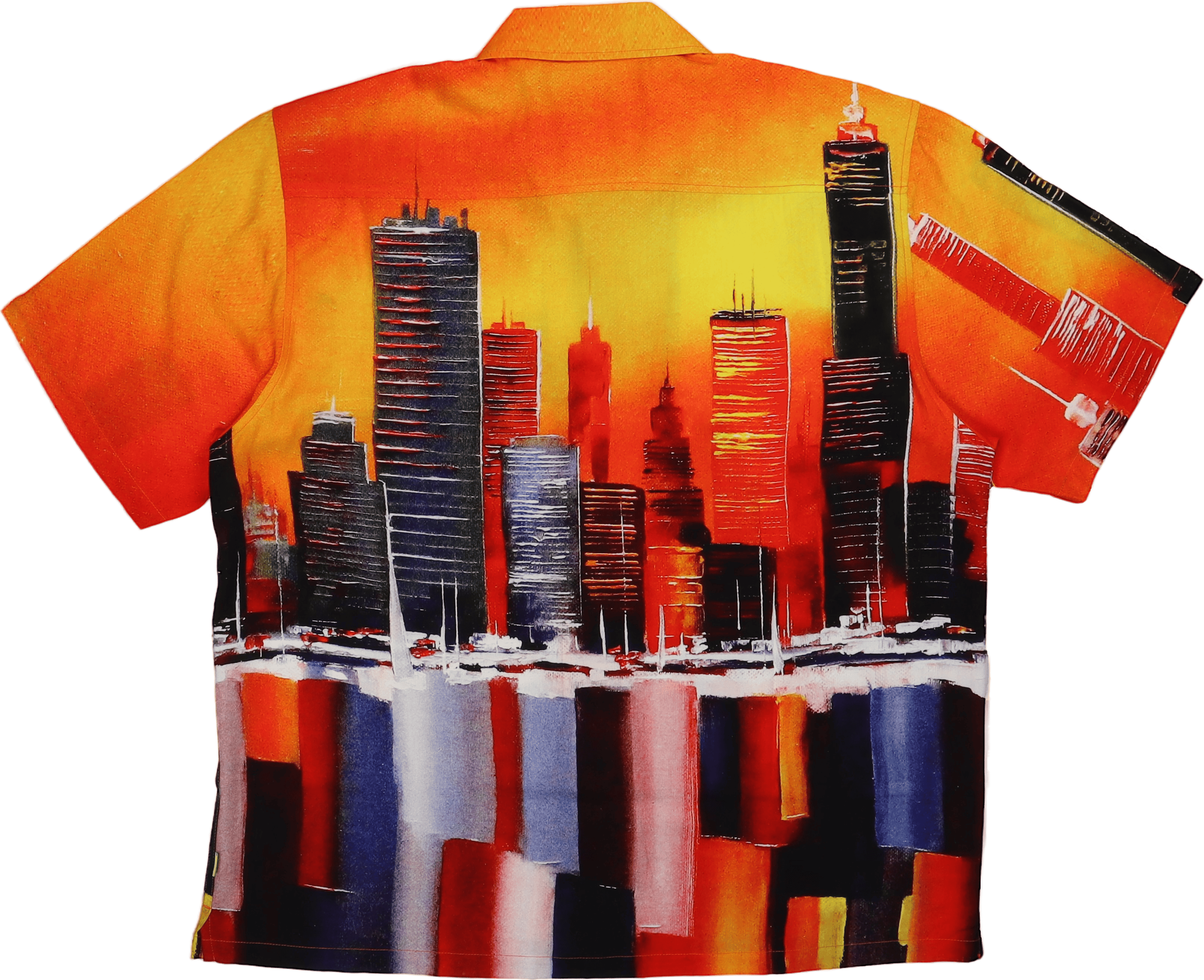 Concrete Jungle S/s Woven Top Orange - Bild 3