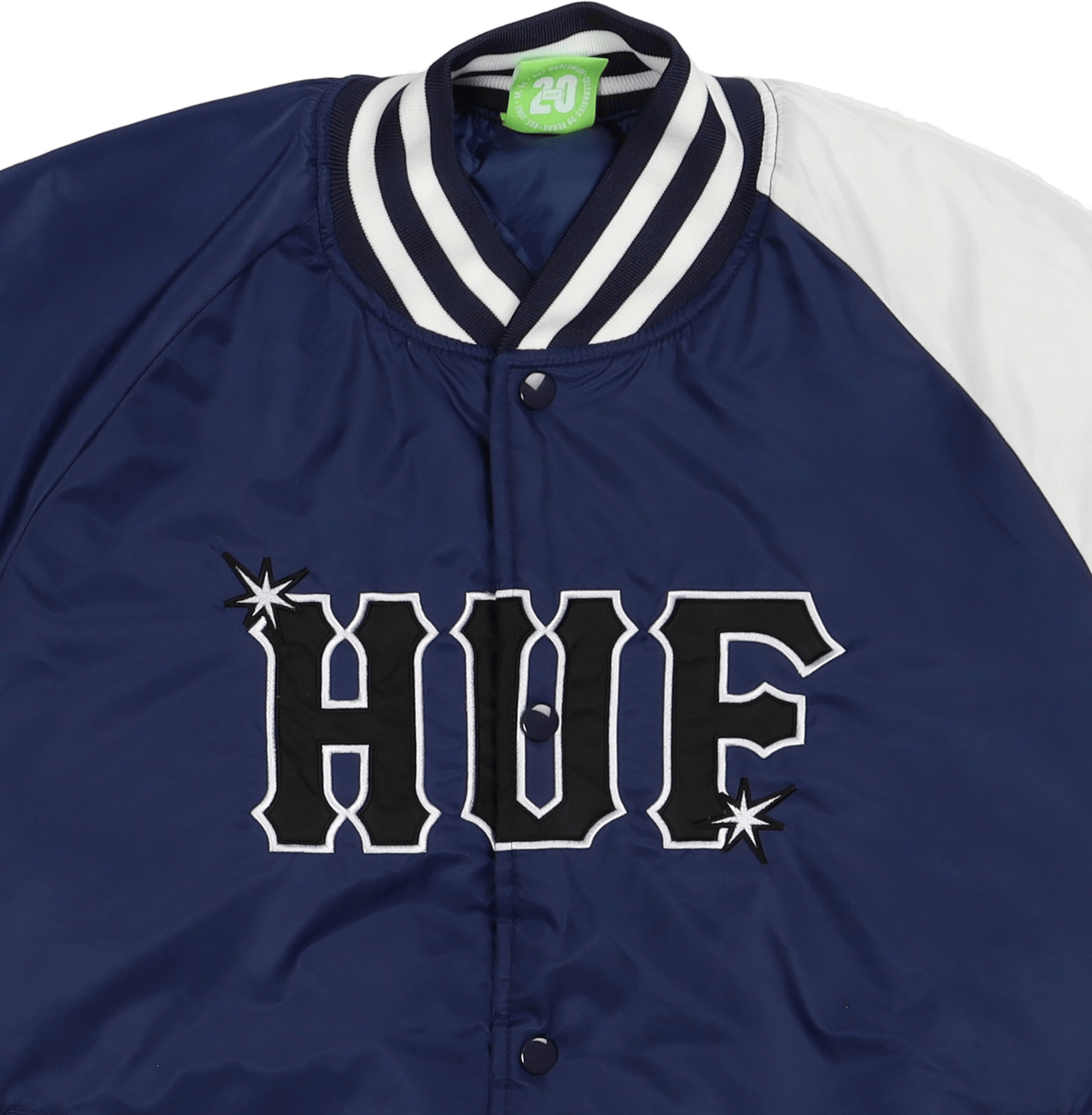 Huf Satin Baseball Jacket Navy - Bild 2