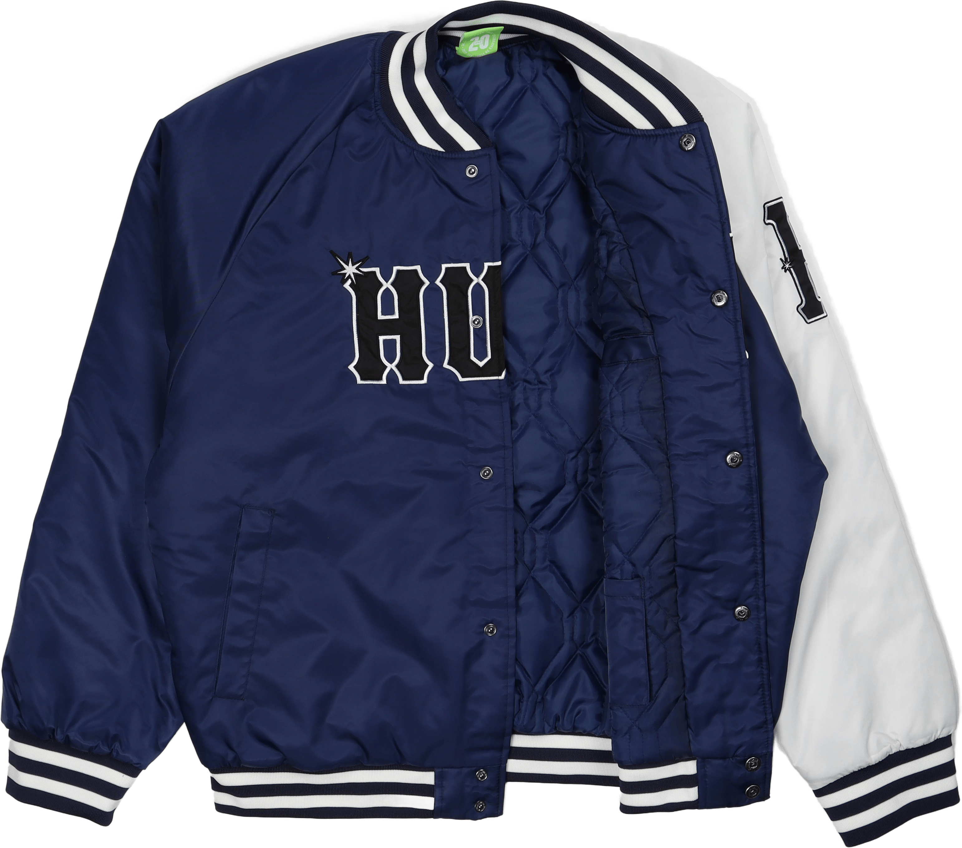Huf Satin Baseball Jacket Navy - Bild 4