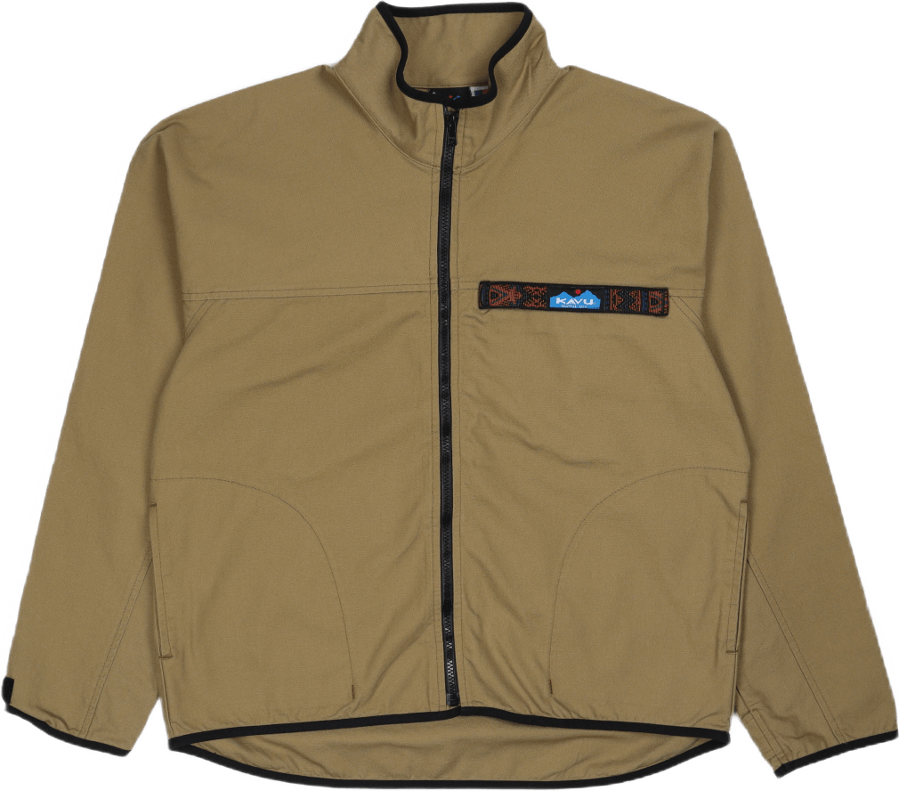 L/s Fz Throwshirt Heritage Khaki, Male, Kleding, jassen, Bruin/Beige, S