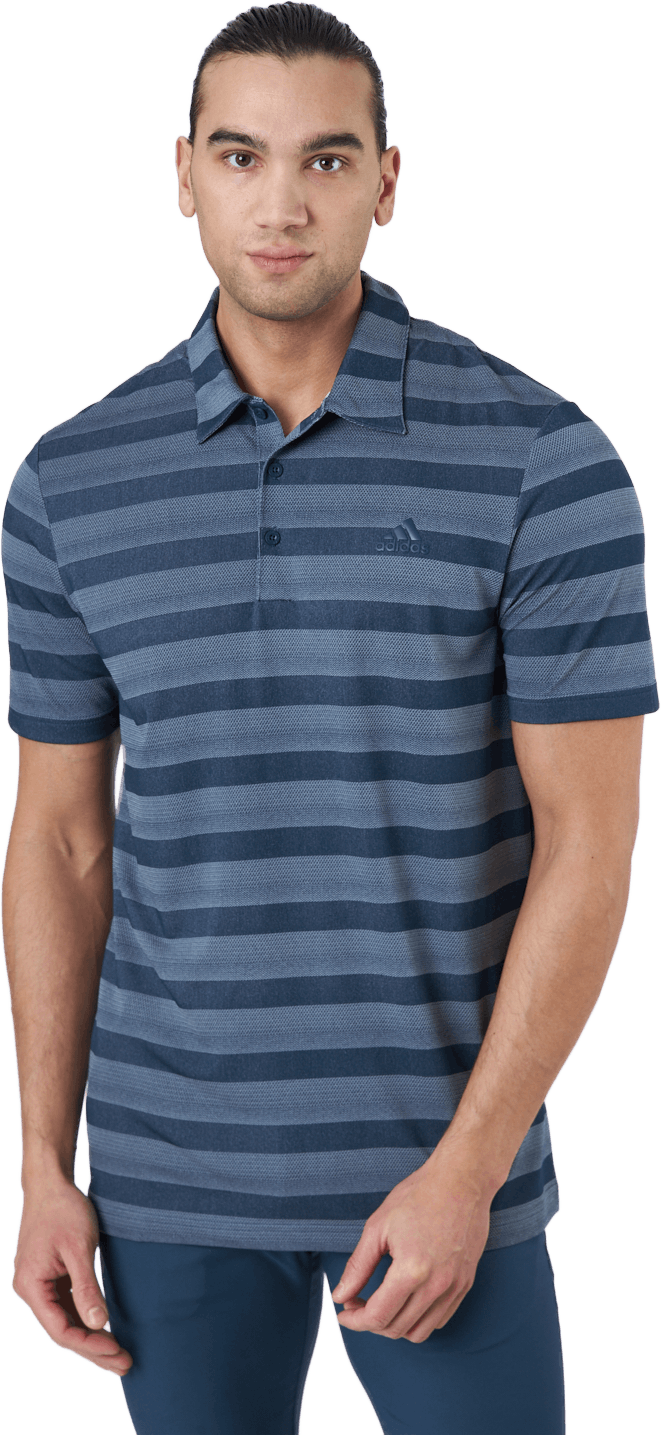 2 Clr Stp Lc Crenav/white, Male, Kleding, T-shirt, Golf, Blauw, L