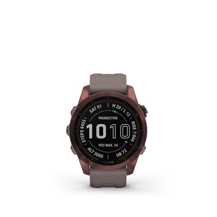 Fenix 7 S Sapphire Solar Dark Bronze Titanium, Unisex, Utrustning, Elektronik, Cykling, ONESIZE