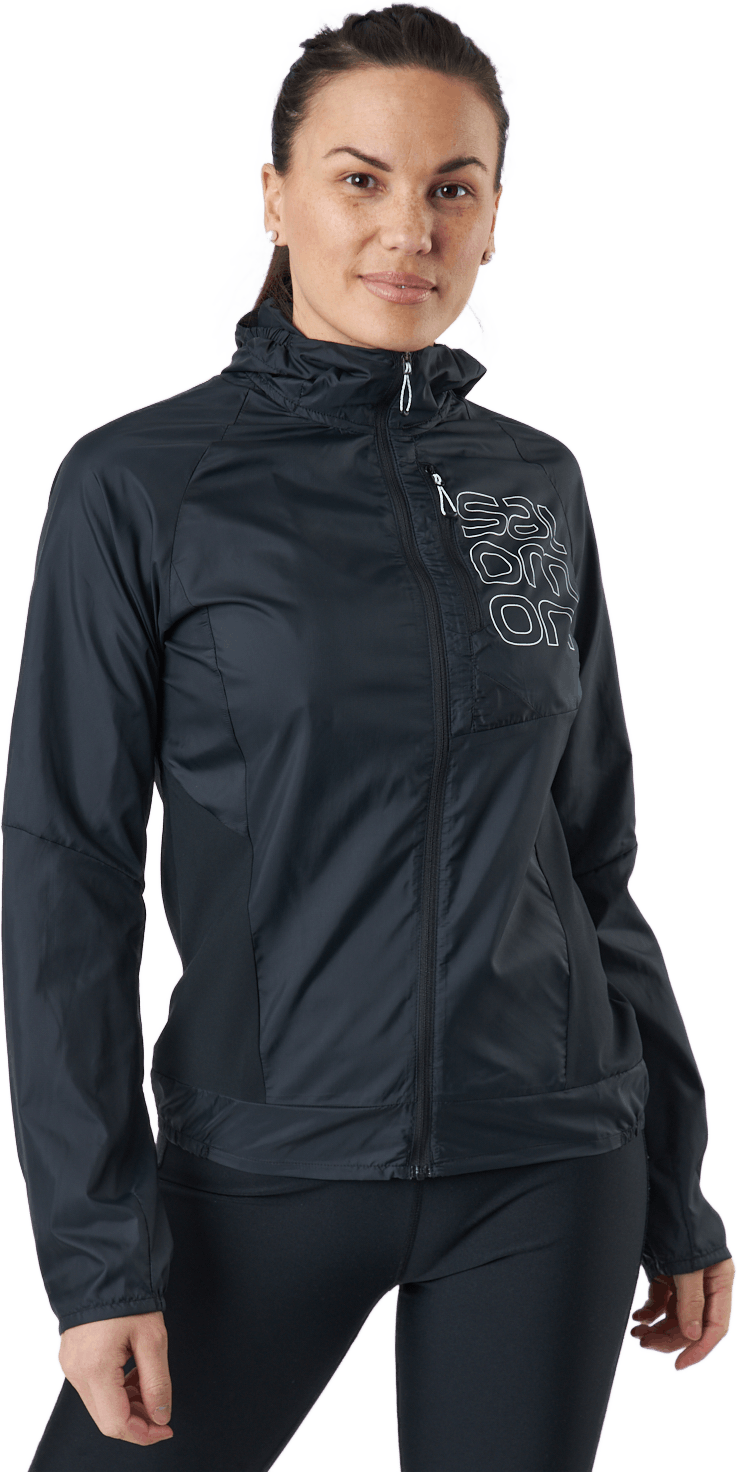 Bonatti Cross Fz Hoodie W Jet Black/white, Female, Apparels, jackets, Running, Blue, XL